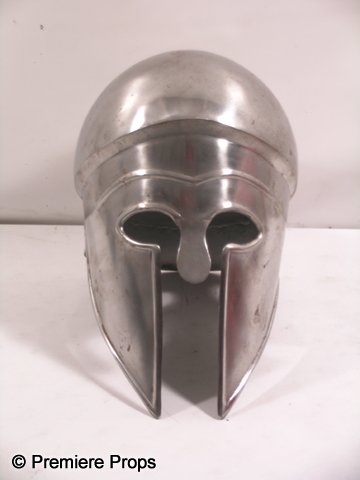300 (2006) Spartan Helmet: This is a prop steel Spartan helmet from the Zack Snyder action blockbuster '300' (2006). The helmet is constructed of stainless steel with velcro attachments on the inside to prevent the helmet from 