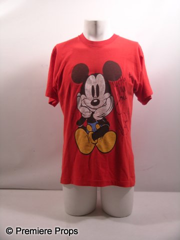Michael Jackson Signed T-Shirt: For fans of the King of Pop, this is a small size 'Mickey Mouse' t-shirt signed by Michael Jackson. Jackson's affection for children and fantasy was well known, so it's no surprise that he would sign 