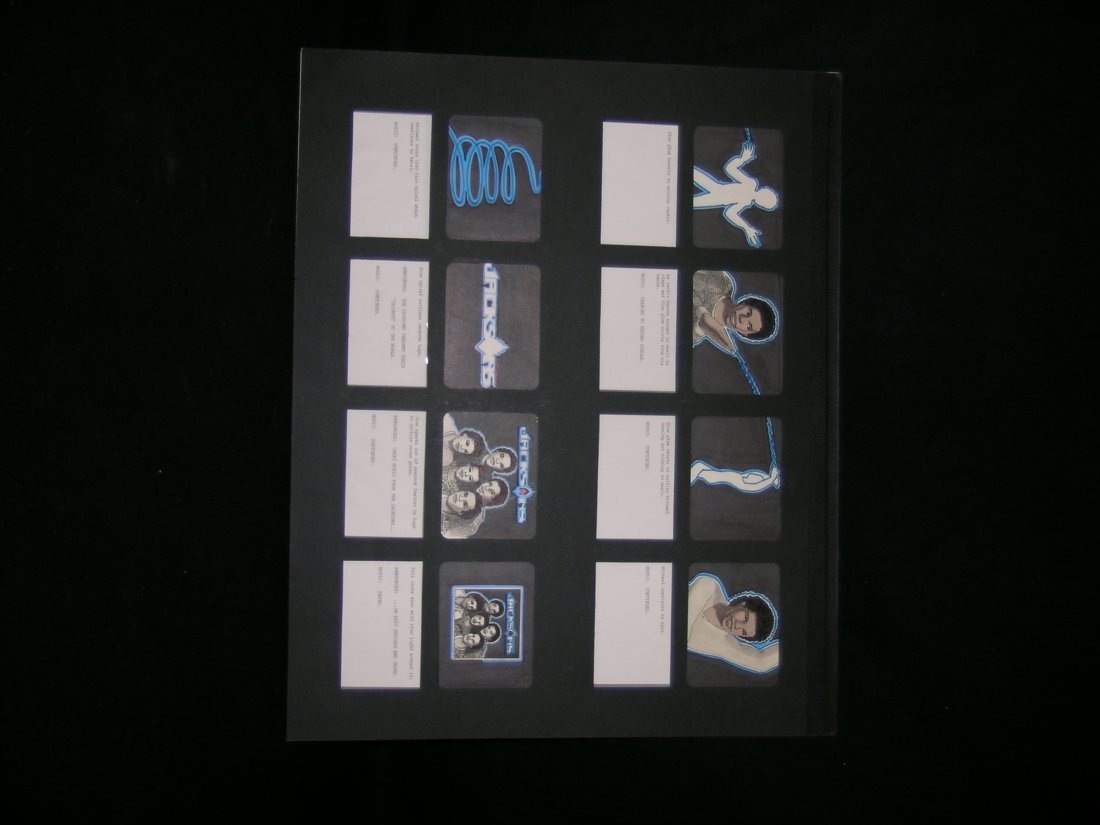 The Jacksons Triumph Album Commercial Storyboard: A true piece of history…This is the original storyboard for the Television commercial announcing the release of The Jackson's 1980 Album 'Triumph.' Large black, rigid cardboard with 8 animated scene
