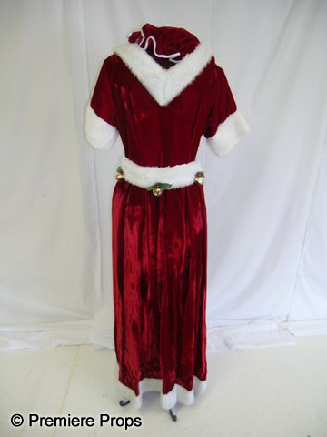Velvet Mrs. Claus Costume: 1 velvet Mrs. Claus costume with dress, belt and hat.