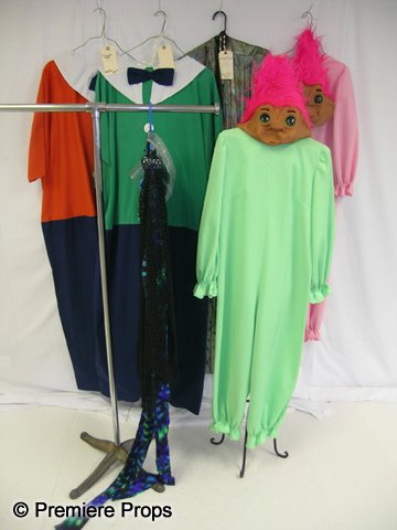 Tweedle Dee & Tweedle Dum/Troll Costumes: Lot of 1 Tweedle Dee and Tweedle Dum along with 2 Trolls and 2 "Under the Sea" costumes.