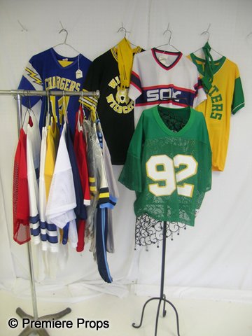 Lot of Football/Baseball Uniforms: Great lot of sports costumes with 10 football jerseys and 8 baseball uniforms.