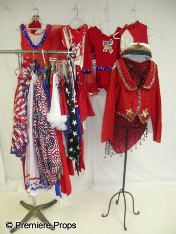 Lot of Patriotic Costumes: Lot of assorted patriotic costumes including 11 females (3 with vests), 2 pairs of pants and assorted vests and skirts.