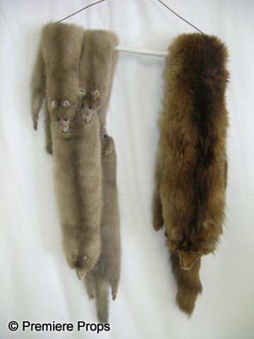 Authentic Fur Scarves: Lot of 2 authentic furs scarves including 1 Mink and 1 Fox.