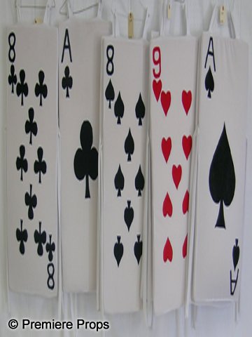 Lot of "Dead Man's Hand" Card Costumes: Lot of 5 card costumes, "Dead Man's Hand".