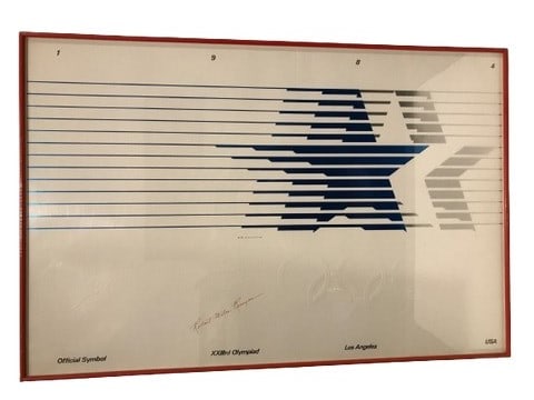1984 Olympic Games Official Symbol Framed Poster (1 of 2)