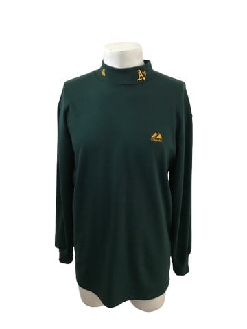 Moneyball Art Howe (Philip Seymour Hoffman) A's Turtleneck Movie Costumes: Moneyball (2011) - Art Howe (Philip Seymour Hoffman) played the manager of the Oakland Athletics. This is his screen worn, dark green A's embroidered mock turtleneck long sleeve "Majestic Athletic" sh