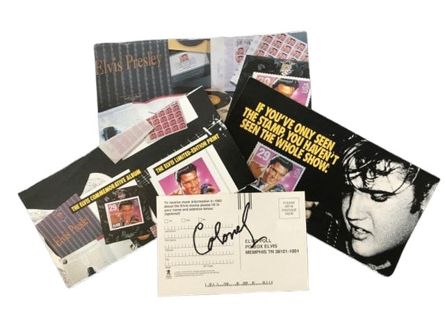 Elvis Presley Colonel Tom Parker Signed Stamp Ballot (1 of 3)