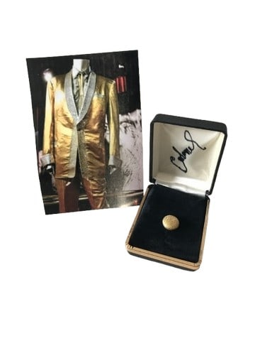 Elvis Presley Gold Lame Suit Button (1 of 4)