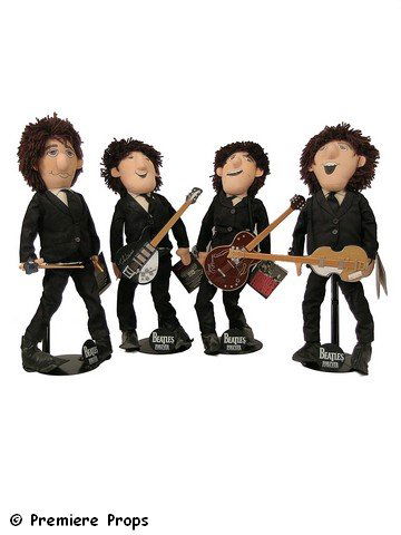 Beatles Plush Dolls Set: Set of the extremely collectable Beatles Plus Dolls by Applause Inc. These dolls, created in 1987 include all four Beatles, each with their respective instruments (Ringo holds drum sticks, and reprodu