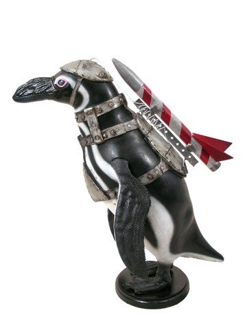 Batman Returns Missile Launching Penguin: In 1992's “Batman Returns”, arch villain Oswald Cobbepot, aka The Penguin (Danny DeVito) battles Batman (Michael Keaton), and all of Gotham City by creating a flock of missile-carrying penguins th