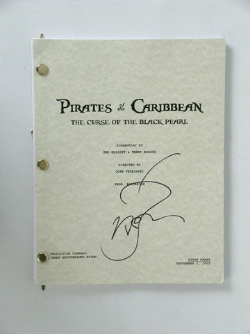 Pirates Of The Caribbean Curse of the Black Pearl: From the movie that started one of the most successful franchises' in history, "Pirates of the Caribbean: The Curse Of The Black Pearl" (2003), this is a First Draft Screenplay (dated September 1, 200