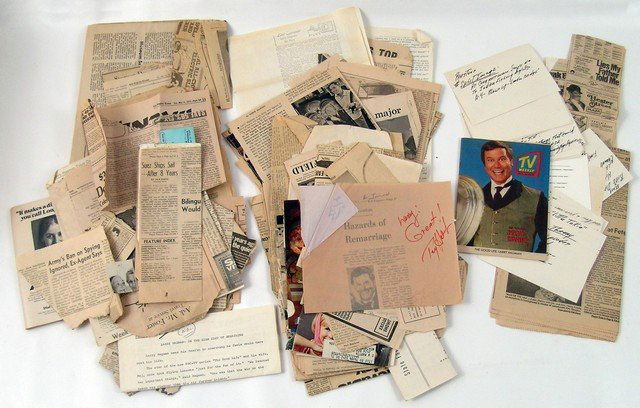 Larry Hagman & Mary Martin Special Clippings: Larry Hagman saved only the things he truly loved. And among those were clippings from newspapers of events, reviews, stories, and gossip from his own career and that of his beloved mother, the Broadw