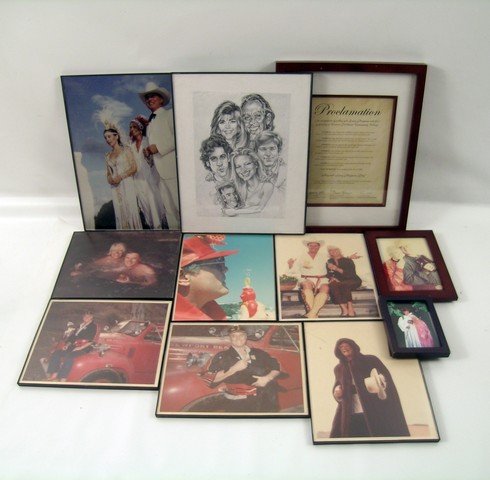 Larry Hagman Framed Personal Photos: A collection of personal photos of Larry, with family and friends. All framed and from his own personal office desk. Obtained from the Larry Hagman Estate.