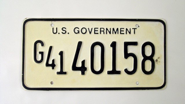 X-Files License Plate Prop: From the cult TV series "The X-Files" (1993), a US Government prop plastic license plate.