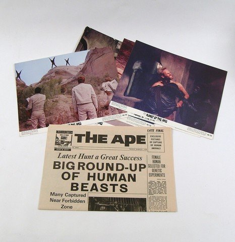 Planet Of The Apes The Ape Newsletter & Lobby Cards: Twentieth Century Fox Studios PR department created a newspaper type newsletter for "Planet Of The Apes" (1968). These are extremely rare and sought after. This is the "Friday, March 1, 3978" edition 