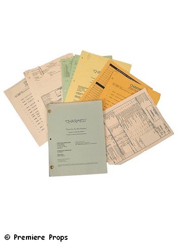 Charmed Script and Production Pages: "Charmed" episode "Thank You For Not Morphing" script and multiple production pages.