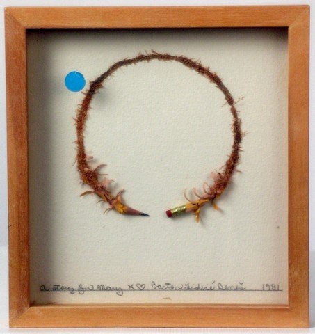 Larry Hagman Collection Benes Story For Mary Artwork: Larry Hagman was a major supporter and fan of the famous controversial artist Barton Lidice Benes. This comes from Hagman's personal collection. it is called "A Story for Mary" (1981) created with Ben