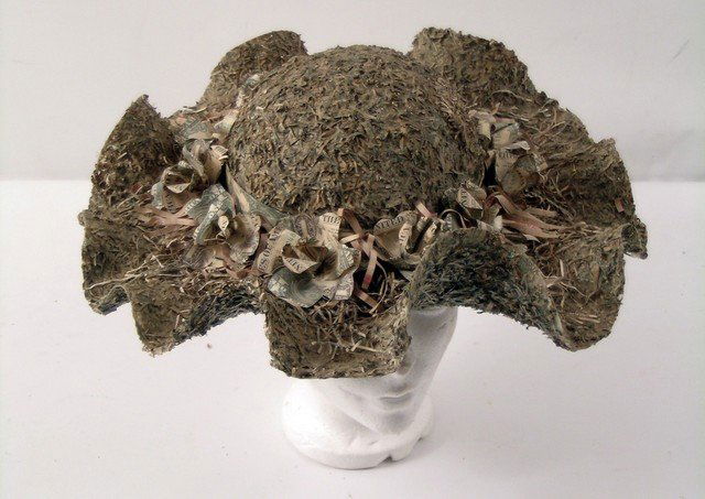 Larry Hagman Collection Benes Ladies Hat With Rosettes: From the Larry Hagman Fine Arts collection and his estate this is one of his original Barton Lidice Benes mixed-media work. Entitled "Ladies Hat with Rosettes", it uses two of Benes most popular mater