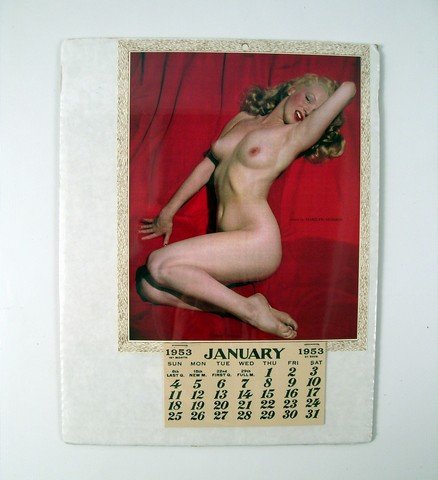 Marilyn Monroe Golden Dreams 1953 Calendar Reproduction: The Golden Dreams Calendar of the early 1950's is still considered the largest selling and most popular calendar in American history. This is an excellent reproduction of the famous 1953 version. It i