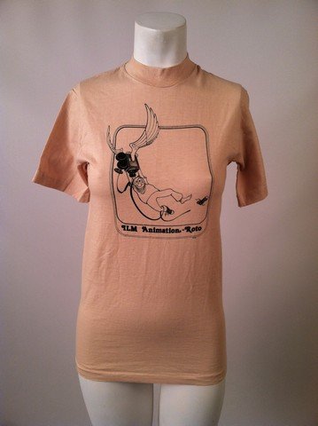 ILM Animation-Roto Crew T-Shirt: An extremely rare ILM Crew "Animation Roto" t-shirt exclusively made for the ILM Rotoscoping Animators. and designed by one of the most famous Special Effects Supervisors in the business, John T. Van 