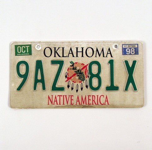 August: Osage County Beverly Weston (Sam Shepard) Prop: Beverly Weston (Sam Shepard) screen used, hero, 'Oklahoma' license plate from his Lincoln.