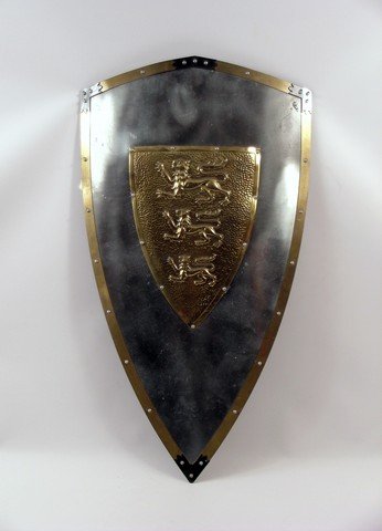 Pirates of the Caribbean Black Pearl Shield Decoration: Pirates of the Caribbean Black Pearl - Metal dragon shield decoration. (approx. 31 1/2" x 17 1/2"). Oversized item.