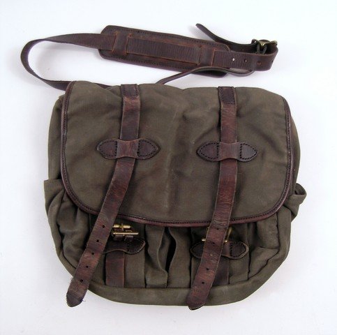 Transcendence Max Waters (Paul Bettany) Screen Used: Max Waters (Paul Bettany) screen used, hero, brown canvas and leather messenger bag with water damage. (approx. 13" x 14")