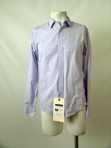 Prisoners Detective Loki (Jake Gyllenhaal) Movie: Detective Loki (Jake Gyllenhaal) screen worn, hero, blue and white microstripe long sleeve button front 'J. Crew' shirt with aged collar. (size M) Includes wardrobe tag!