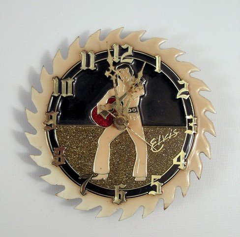 Pulp Fiction Elvis Saw Clock Prop: Pulp Fiction Elvis Saw Clock Prop - The grand epic classic cult feature "Pulp Fiction" (1994) has several stories that interlock in all directions at once, yet all come to a brilliant conclusion. One