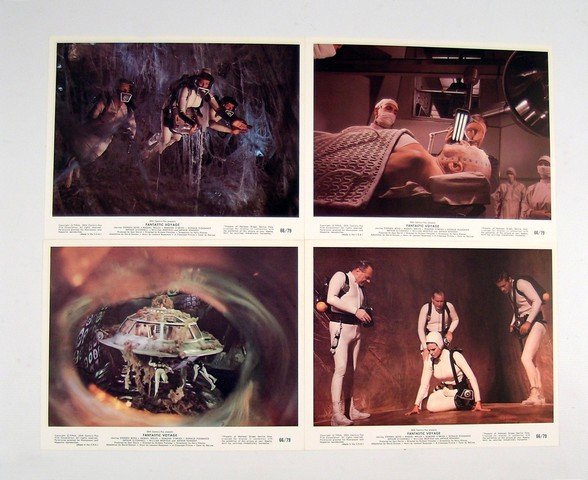 Fantastic Voyage Lobby Cards: Fantastic Voyage Lobby Cards - Truly the most unusual sci-fi film ever made has to be "Fantastic Voyage" (1966) in which a crew of medical specialist are shrunken to microscopic size and injected into