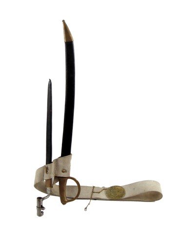 The Alamo (1960) Mexican Army Sword/Bayonet Prop: The Alamo (1960) Mexican Army Sword/Bayonet Prop - In 1836 General Santa Anna and his Mexican Army charged up North and ended up attacking "The Alamo", which has become one of our most bittersweet bat