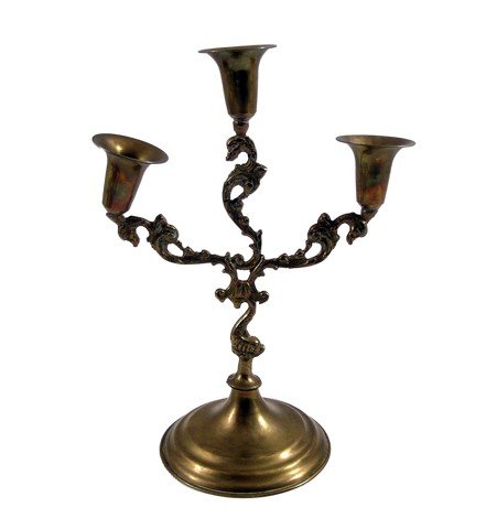 Harry Potter Chamber Of Secrets Candle Holder Prop: Harry Potter Chamber Of Secrets Candle Holder Prop - From "Harry Potter and the Chamber of Secrets" (2002), this is a delightfully wonky, almost "Dr. Seussian" styled Diagon Alley three-candle holder.