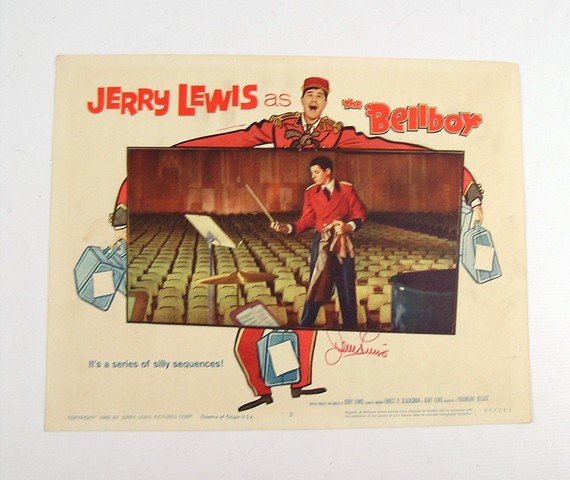 The Bellboy Original Lobby Card Signed By Jerry Lewis: The Bellboy Original Lobby Card Signed By Jerry Lewis No one thought Jerry Lewis could pull it o
