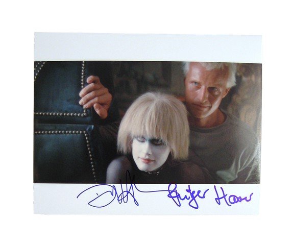 Blade Runner Rutger Hauer/Daryl Hannah Signed: Blade Runner Rutger Hauer/Daryl Hannah Signed Production Photo - Ridley Scott's masterpiece "Blade Runner" (1982) is considered by many to be the greatest Sci-Fi film ever made. It is also the first r
