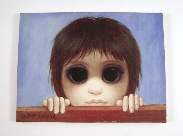 Big Eyes Walter Margaret (Amy Adams) Screen Used: Margaret Keane (Amy Adams) screen used, painted Big Eyes painting on canvas. (approx. 16" x 12")