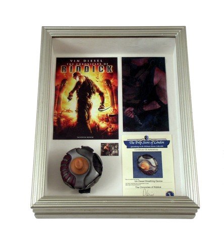Chronicles Of Riddick Riddick (Vin Diesel) Screen Used: Chronicles Of Riddick Riddick (Vin Diesel) Screen Used Breath Device Prop - Vin Diesel returns as Richard Riddick, in "The Chronicles of Riddick" (2004). He is now an escaped convict with a price on h