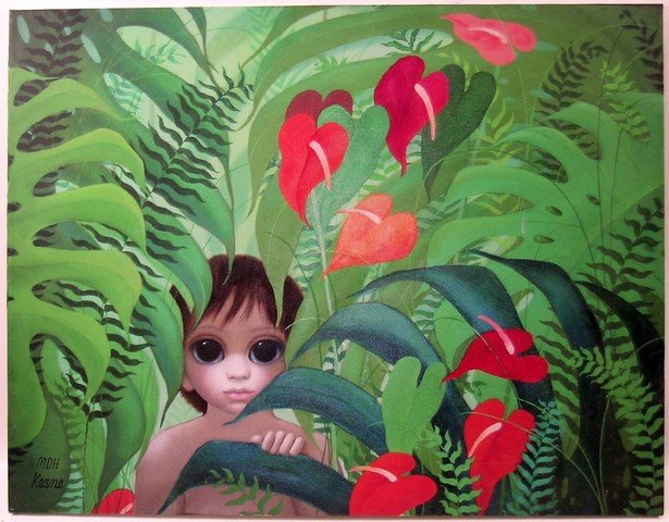 Big Eyes Margaret (Amy Adams) Movie Props: Margaret Keane screen used, Big Eyes reproduction textured canvas print. (approx. 36" x 28")