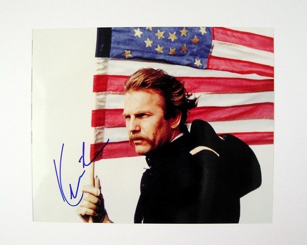 Dances with Wolves Photo Signed by Kevin Costner: Dances with Wolves (1990) - From the multiple Academy Award winning movie, this is a Kevin Costner autographed color photo. Signature obtained in person and comes direct from a collection in Los Angel