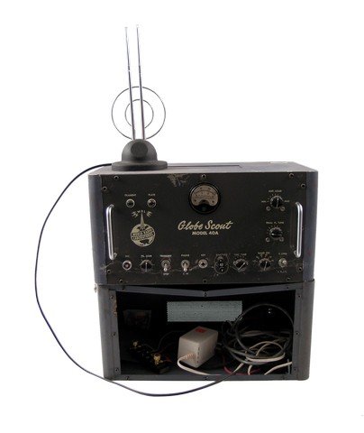 Falling Skies Season 1 'Globe Scout' Transmitter Movie: Season 1, Episodes 9 & 10 - This classic 'Globe Scout Model 40A' transmitter landed the 2nd Mass one of their earliest, most decisive victories, by using old technology to repel invading alien Mechs.