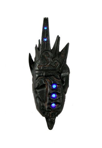 Falling Skies Season 4 Cochise (Doug Jones) Volm: Season 4, Episode 2 (19:08 minutes) - This black rugged, carved Volm communicator merges advanced alien technology with rugged medieval design, its blue lights embedded in what appears to be a head wi