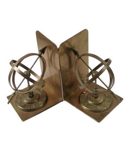 Agents of S.H.I.E.L.D. Bookends: Bronze-colored bookends from the Agents of S.H.I.E.L.D. (2013 - ) TV show, where elite agents with keen intellect appreciate the symbolism of spears within armillary spheres and roman numerals etched