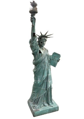 Resident Evil: Extinction Statue of Liberty from New: Resident Evil: Extinction (2007) - This screen used, large scale, Las Vegas Strip icon was created for the eighty foot long motion control miniature of post zombie apocalyptic Las Vegas. Fiberglass an
