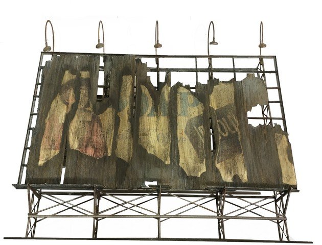 Gatorade "Visitors" Commercial "Soap" Baseball Stadium: Filming miniature used in the Gatorade commercial starring New York Yankees Derek Jeter. This model is a dilapidated billboard mounted on the top edge of the Stadium model. Features the advertisement 
