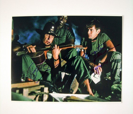 Apocalypse Now Photo Signed by Robert Duvall & Martin: Apocalypse Now (1979) - Robert Duvall and Martin Sheen autographed color photo. Signatures obtained in person and comes direct from a collection in Los Angeles of authentic, first hand autographs. (ap