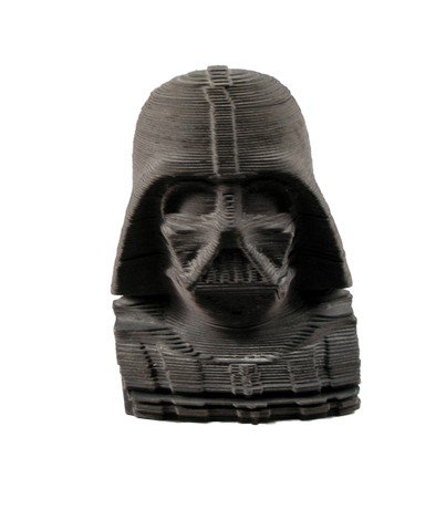 Star Wars Darth Vader Sculpture Puzzle: Darth Vader cardboard sculpted numbered puzzle boards. Each piece on its own is a flat cut board. When put together in numerical order it comes into the design of Darth Vader. (approx. 10" tall)