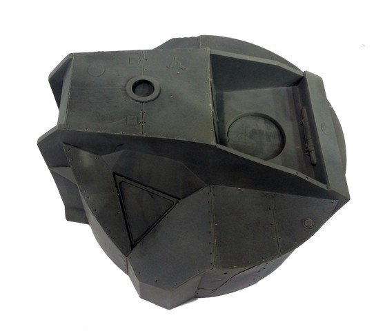 From the Earth to the Moon Apollo Lunar Lander Section: This casting of the Apollo Lunar Lander section was an extra created during the construction of the filming models for "From the Earth to the Moon". Cast from fiberglass and epoxy, this is the only re