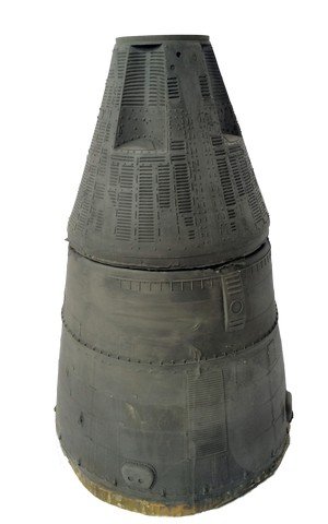 From the Earth to the Moon Gemini Capsule and Service: These castings of the Gemini Capsule and Service module were extras created during the construction of the filming models for "From the Earth to the Moon". Cast from fiberglass and epoxy, these are th