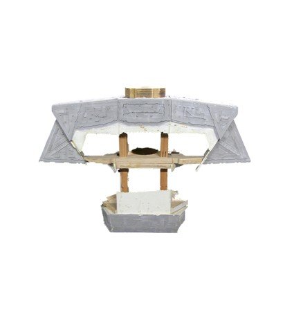 Grant McCune Design Studio Miniature Model Section: Designed and created by Grant McCune Design Studio is a unidentified wood and plastic model section. (approx. 23" x 16")