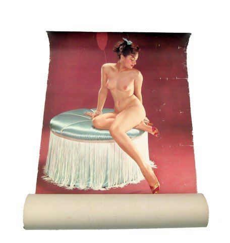Radiant Beauty Printer's Proof Pinup (circa 1950's): Radiant Beauty Printer's Proof Pinup (circa 1950's) - As the Pinup craze of the 1950's continue to grow, the "innocents" of the early years began to open up to new frontiers. There was total acceptanc